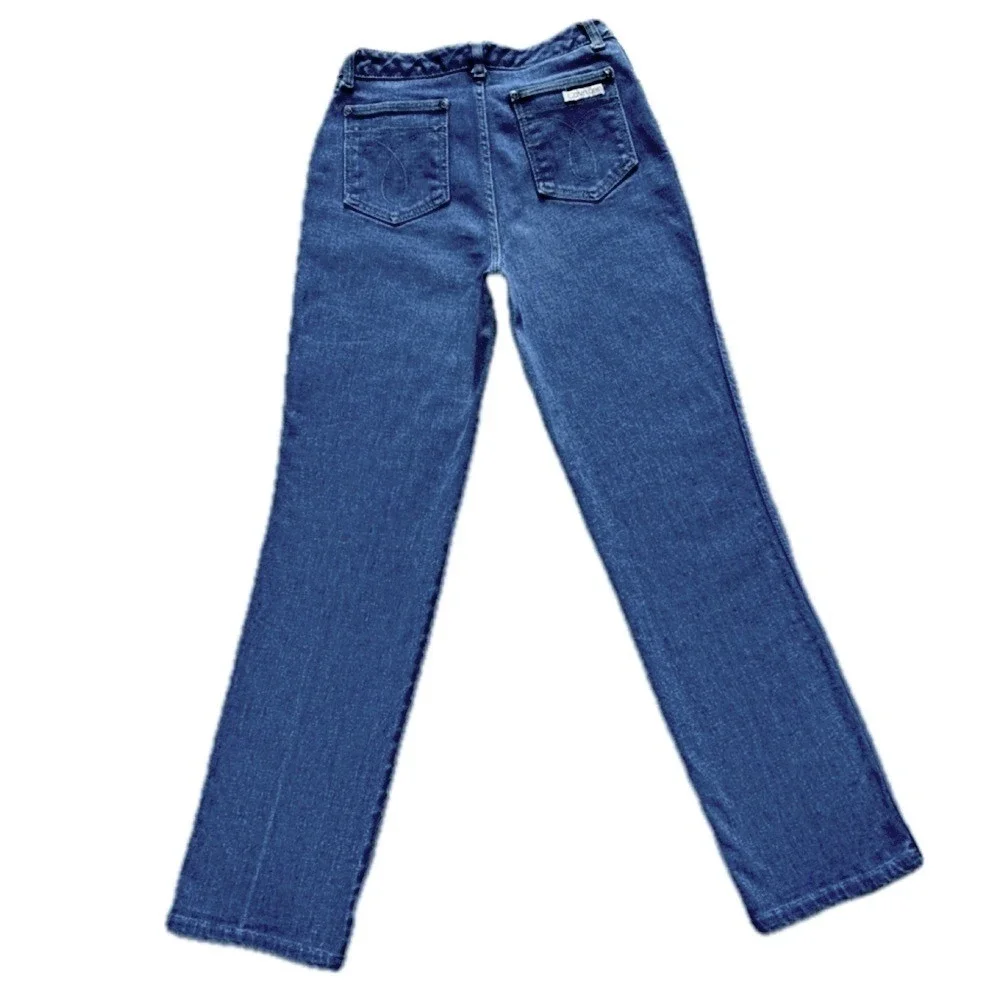 👖🛼 CALVIN KLEIN Vintage 70s‎ High-Rise Straight Leg Jeans | Made in USA Sz 26